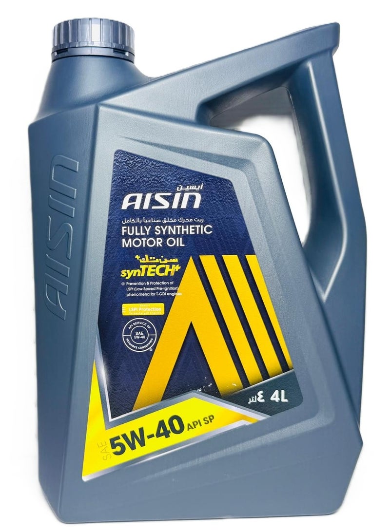 AISIN 5W-40 Fully Synthetic synTECH+ SP Engine Oil 4Ltr - Image 5